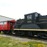 Caboose and a diesel